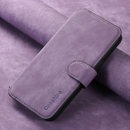 For OPPO Reno10 5G Global CaseNeo MagSafe RFID Anti-theft Retro Leather Phone Case(Purple)