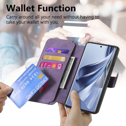 For OPPO Reno10 5G Global CaseNeo MagSafe RFID Anti-theft Retro Leather Phone Case(Purple)