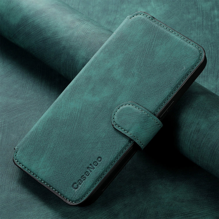 Pour Étui Realme C21YNeo MagSafe RFID Antivol Rétro Étui de Téléphone en Cuir (Vert)