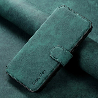 Pour Étui Realme C21YNeo MagSafe RFID Antivol Rétro Étui de Téléphone en Cuir (Vert)