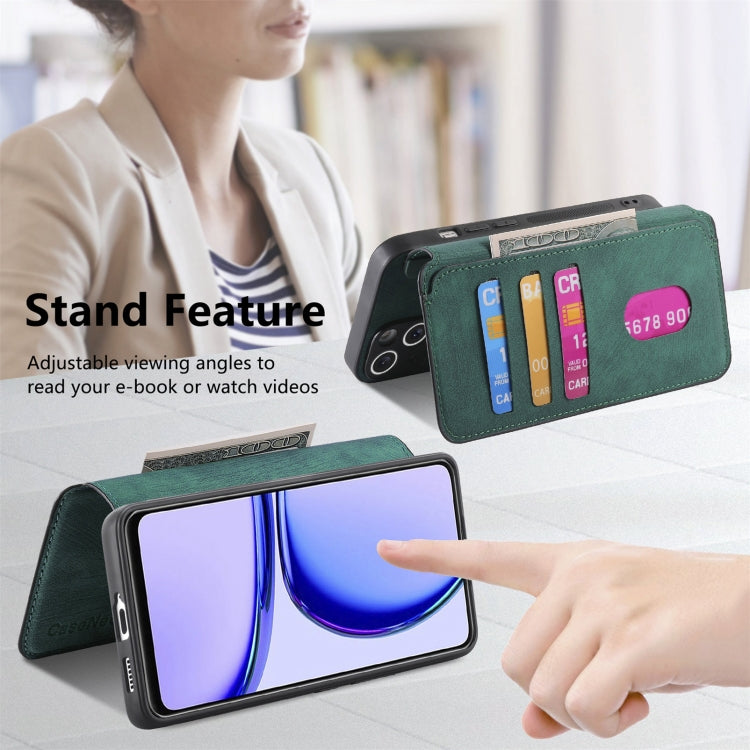 For Realme C53 CaseNeo MagSafe RFID Anti-theft Retro Leather Phone Case(Green)