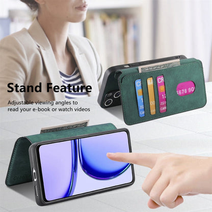 For Realme C53 CaseNeo MagSafe RFID Anti-theft Retro Leather Phone Case(Green)