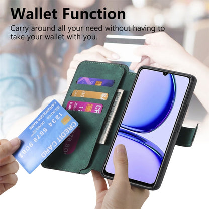 For Realme C53 CaseNeo MagSafe RFID Anti-theft Retro Leather Phone Case(Green)