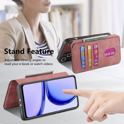 For Realme C53 CaseNeo MagSafe RFID Anti-theft Retro Leather Phone Case(Pink)
