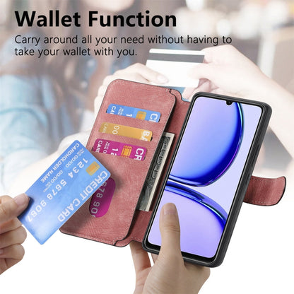 For Realme C53 CaseNeo MagSafe RFID Anti-theft Retro Leather Phone Case(Pink)