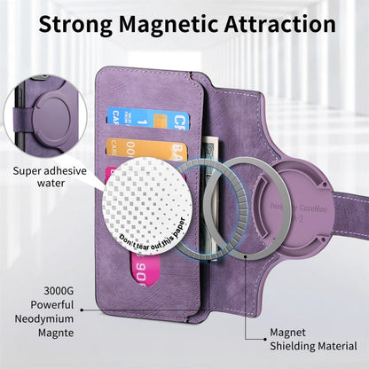 For Realme C53 CaseNeo MagSafe RFID Anti-theft Retro Leather Phone Case(Purple)