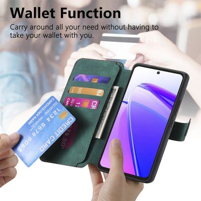 For Realme C55 CaseNeo MagSafe RFID Anti-theft Retro Leather Phone Case(Green)