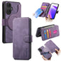 For Realme C55 CaseNeo MagSafe RFID Anti-theft Retro Leather Phone Case(Purple)
