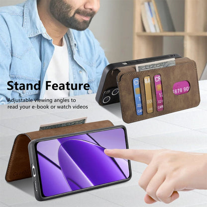 For Realme 11 5G Global / 11X CaseNeo MagSafe RFID Anti-theft Retro Leather Phone Case(Brown)