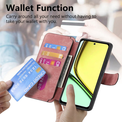 For Realme C67 4G CaseNeo MagSafe RFID Anti-theft Retro Leather Phone Case(Pink)