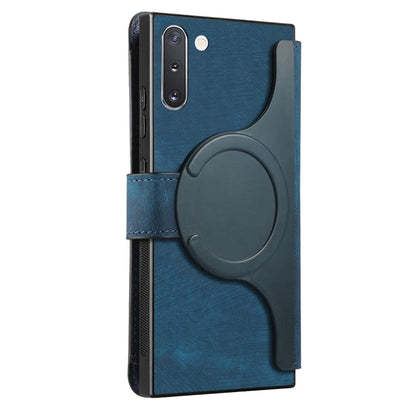 For Samsung Galaxy Note10 CaseNeo MagSafe RFID Anti-theft Retro Leather Phone Case(Blue)