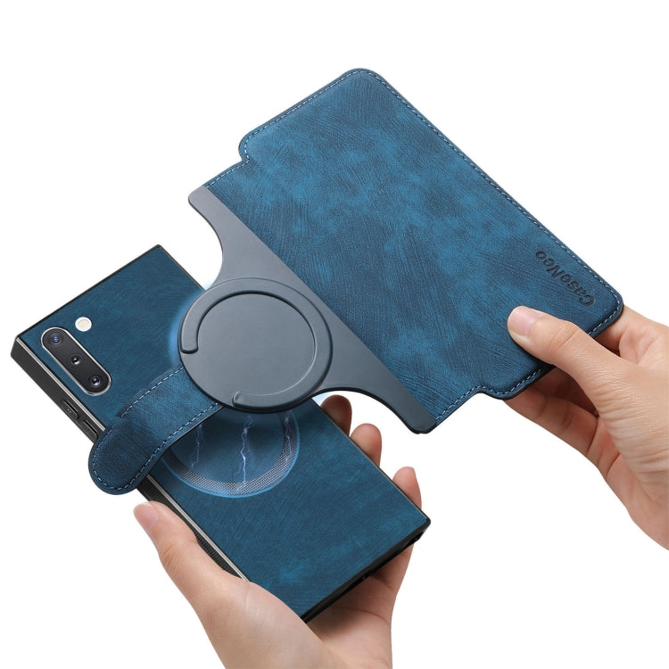 For Samsung Galaxy Note10 CaseNeo MagSafe RFID Anti-theft Retro Leather Phone Case(Blue)