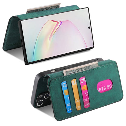 For Samsung Galaxy Note10 CaseNeo MagSafe RFID Anti-theft Retro Leather Phone Case(Green)