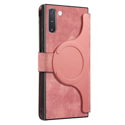 For Samsung Galaxy Note10 CaseNeo MagSafe RFID Anti-theft Retro Leather Phone Case(Pink)