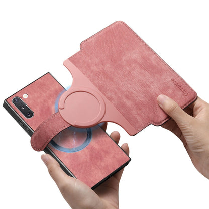 For Samsung Galaxy Note10 CaseNeo MagSafe RFID Anti-theft Retro Leather Phone Case(Pink)
