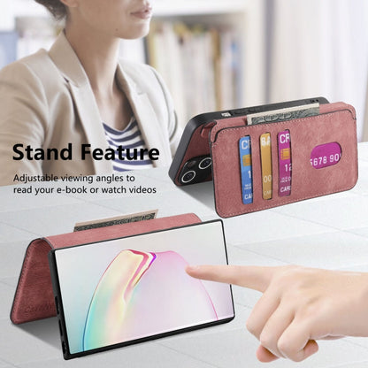For Samsung Galaxy Note10 CaseNeo MagSafe RFID Anti-theft Retro Leather Phone Case(Pink)