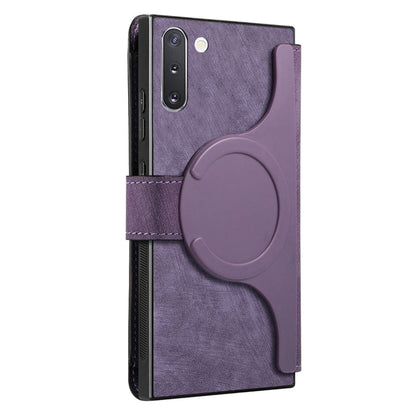For Samsung Galaxy Note10 CaseNeo MagSafe RFID Anti-theft Retro Leather Phone Case(Purple)