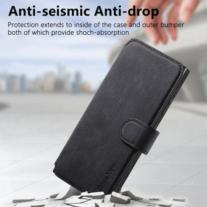 Pour Samsung Galaxy Note10+ ÉtuiCoque de téléphone rétro en cuir anti-vol MagSafe RFID (noir)