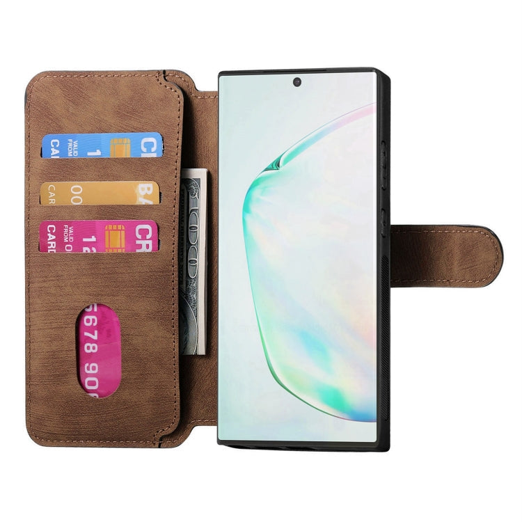 For Samsung Galaxy Note10+ CaseNeo MagSafe RFID Anti-theft Retro Leather Phone Case(Brown)
