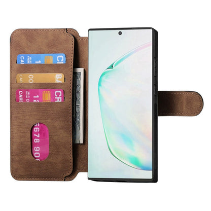 For Samsung Galaxy Note10+ CaseNeo MagSafe RFID Anti-theft Retro Leather Phone Case(Brown)