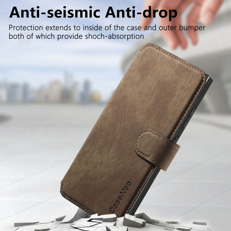 For Samsung Galaxy Note10+ CaseNeo MagSafe RFID Anti-theft Retro Leather Phone Case(Brown)