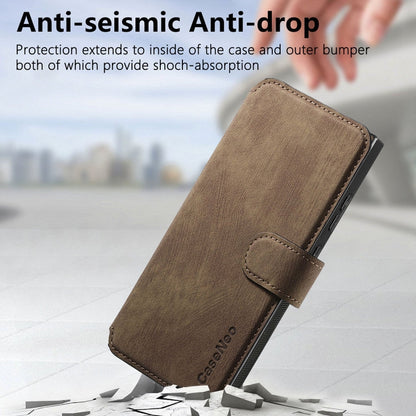 For Samsung Galaxy Note10+ CaseNeo MagSafe RFID Anti-theft Retro Leather Phone Case(Brown)