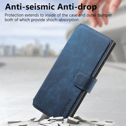 For Samsung Galaxy Note10+ CaseNeo MagSafe RFID Anti-theft Retro Leather Phone Case(Blue)