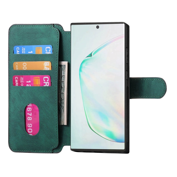 For Samsung Galaxy Note10+ CaseNeo MagSafe RFID Anti-theft Retro Leather Phone Case(Green)