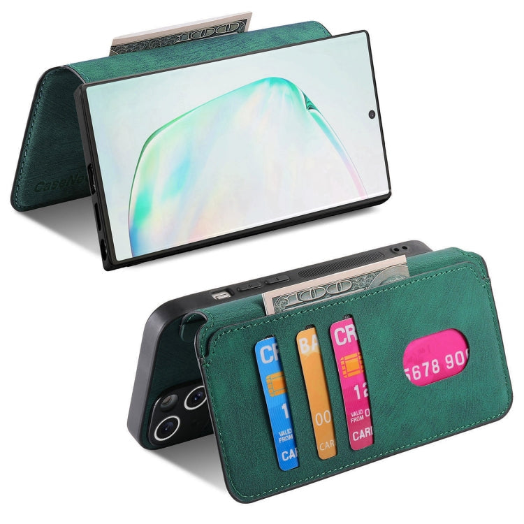 For Samsung Galaxy Note10+ CaseNeo MagSafe RFID Anti-theft Retro Leather Phone Case(Green)