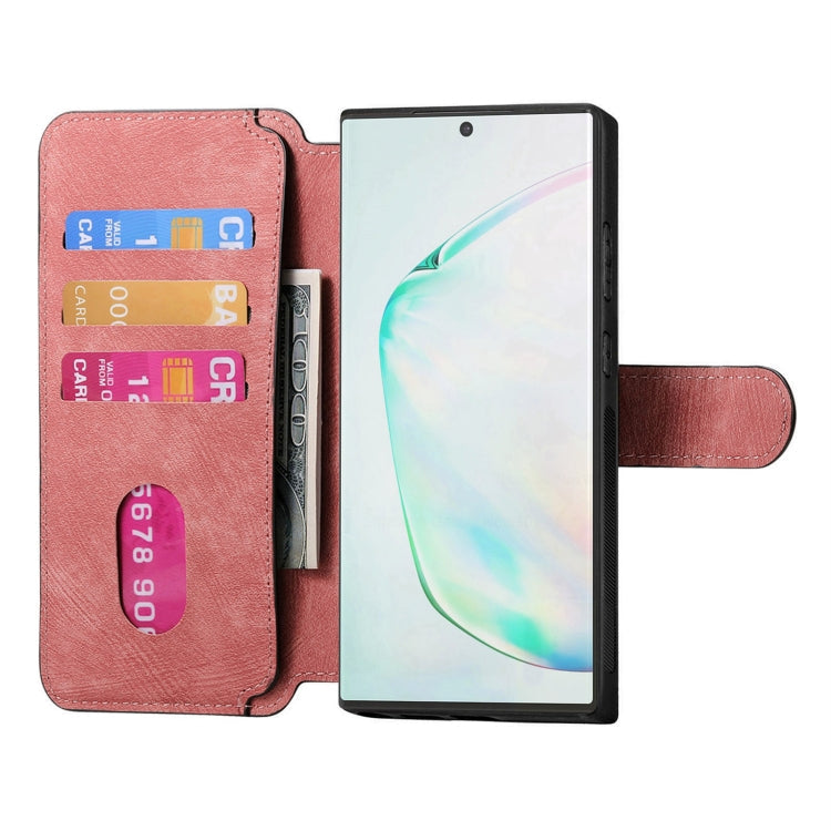 For Samsung Galaxy Note10+ CaseNeo MagSafe RFID Anti-theft Retro Leather Phone Case(Pink)