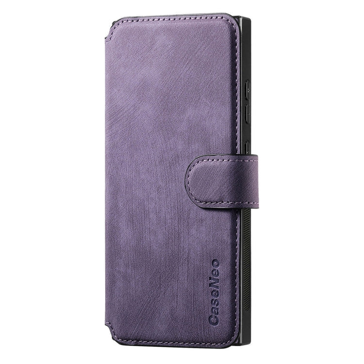 For Samsung Galaxy Note10+ CaseNeo MagSafe RFID Anti-theft Retro Leather Phone Case(Purple)