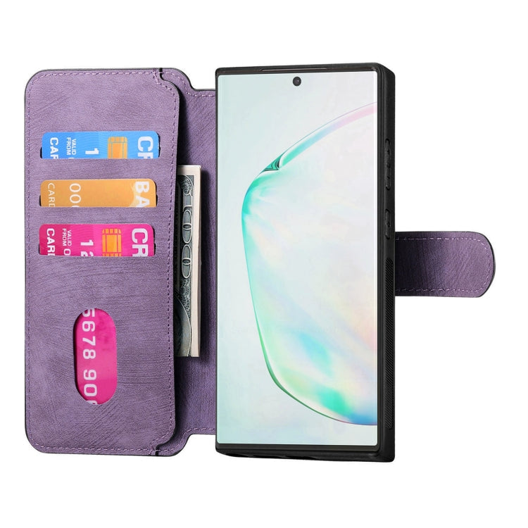 For Samsung Galaxy Note10+ CaseNeo MagSafe RFID Anti-theft Retro Leather Phone Case(Purple)