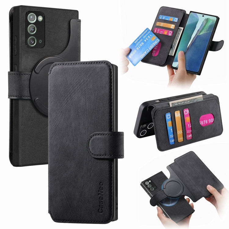 For Samsung Galaxy Note20 CaseNeo MagSafe RFID Anti-theft Retro Leather Phone Case(Black)