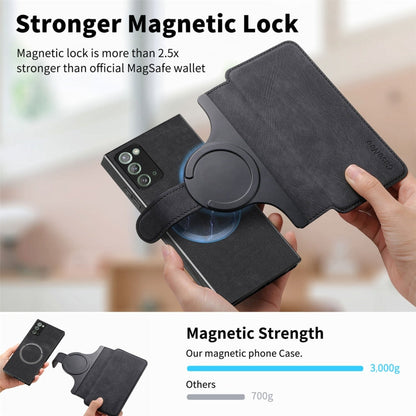 For Samsung Galaxy Note20 CaseNeo MagSafe RFID Anti-theft Retro Leather Phone Case(Black)