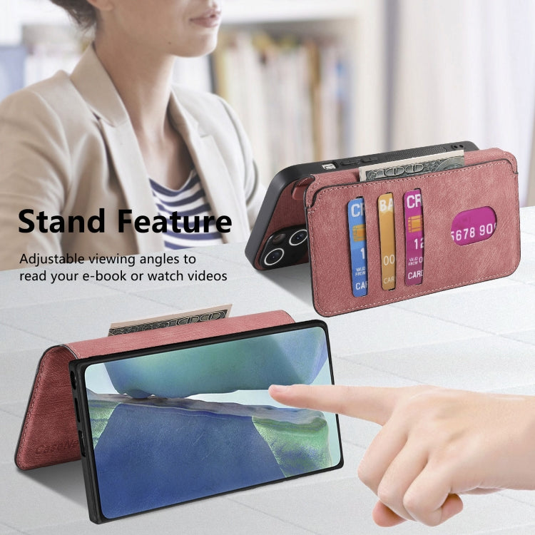 For Samsung Galaxy Note20 CaseNeo MagSafe RFID Anti-theft Retro Leather Phone Case(Pink)