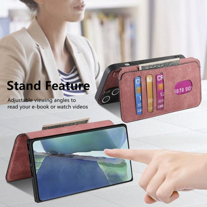 For Samsung Galaxy Note20 CaseNeo MagSafe RFID Anti-theft Retro Leather Phone Case(Pink)
