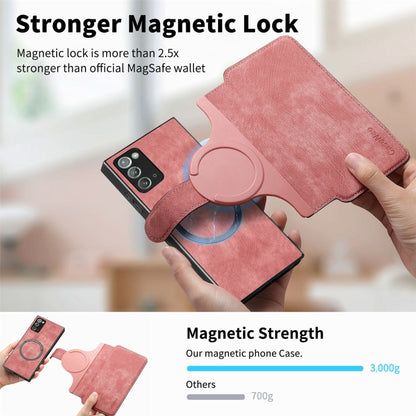 For Samsung Galaxy Note20 CaseNeo MagSafe RFID Anti-theft Retro Leather Phone Case(Pink)