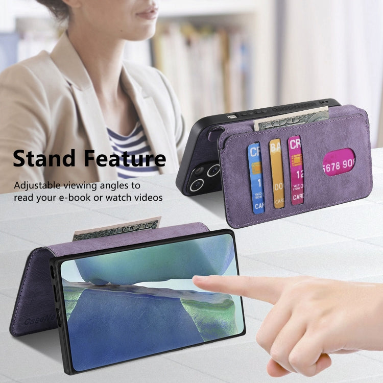 For Samsung Galaxy Note20 CaseNeo MagSafe RFID Anti-theft Retro Leather Phone Case(Purple)