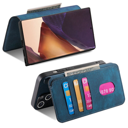 For Samsung Galaxy Note20 Ultra CaseNeo MagSafe RFID Anti-theft Retro Leather Phone Case(Blue)