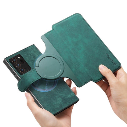 For Samsung Galaxy Note20 Ultra CaseNeo MagSafe RFID Anti-theft Retro Leather Phone Case(Green)