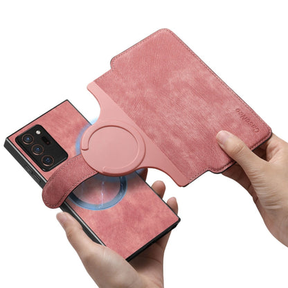 For Samsung Galaxy Note20 Ultra CaseNeo MagSafe RFID Anti-theft Retro Leather Phone Case(Pink)