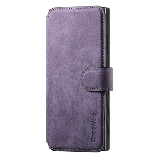 For Samsung Galaxy Note20 Ultra CaseNeo MagSafe RFID Anti-theft Retro Leather Phone Case(Purple)