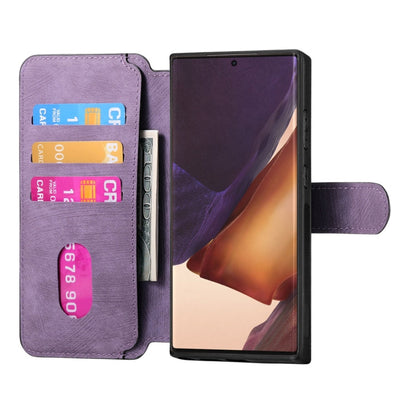 Pour étui Samsung Galaxy Note20 UltraCoque de téléphone rétro en cuir anti-vol Neo MagSafe RFID (Violet)