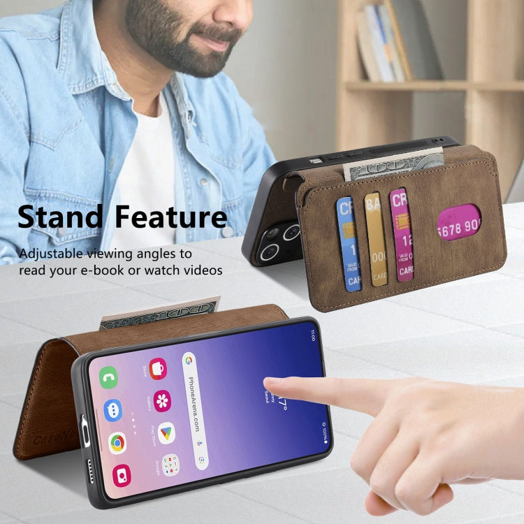 For Galaxy S24 FE 5G CaseNeo MagSafe RFID Anti-theft Retro Leather Phone Case(Brown)