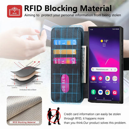 For Galaxy S24 Ultra 5G CaseNeo MagSafe RFID Anti-theft Retro Leather Phone Case(Black)