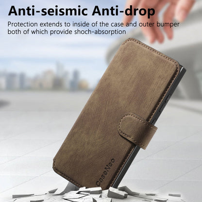 For Samsung Galaxy S24 Ultra 5G CaseNeo MagSafe RFID Anti-theft Retro Leather Phone Case(Brown)