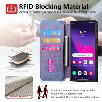 Pour étui Samsung Galaxy S24 Ultra 5GÉtui de téléphone en cuir rétro Neo MagSafe RFID anti-vol (violet)