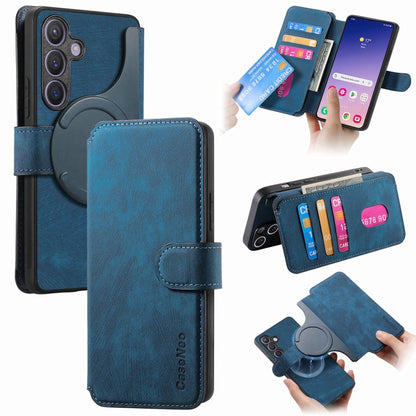 For Galaxy S24 5G CaseNeo MagSafe RFID Anti-theft Retro Leather Phone Case(Blue)