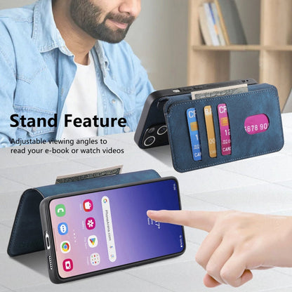 For Galaxy S24 5G CaseNeo MagSafe RFID Anti-theft Retro Leather Phone Case(Blue)