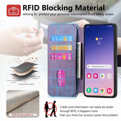 For Galaxy S24 5G CaseNeo MagSafe RFID Anti-theft Retro Leather Phone Case(Purple)